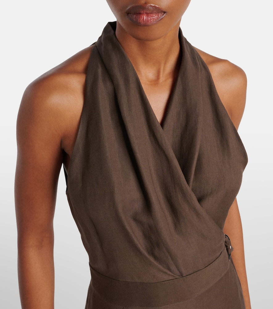 Twill wrap dress
