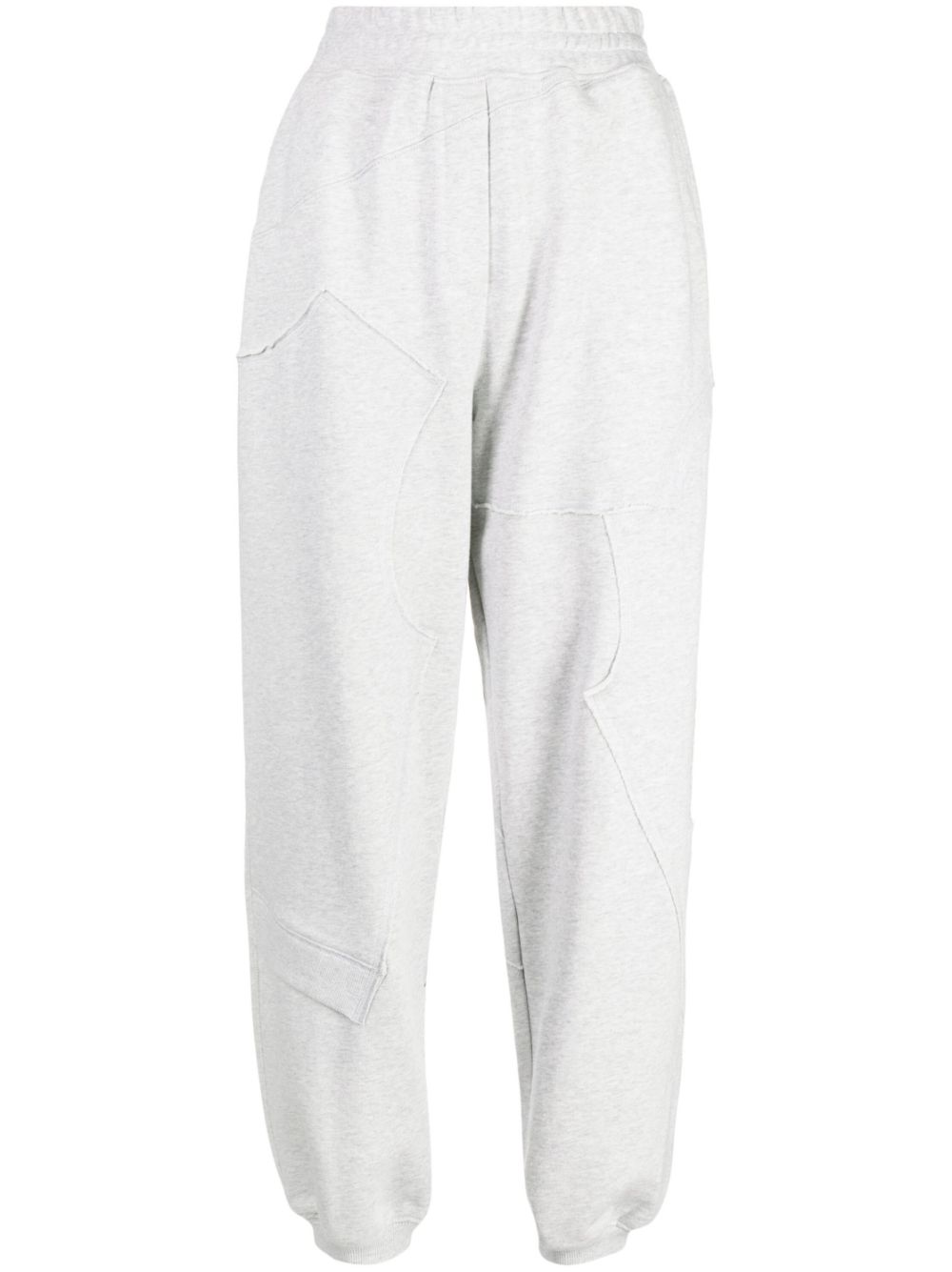 Panelled cotton track pants - Grey