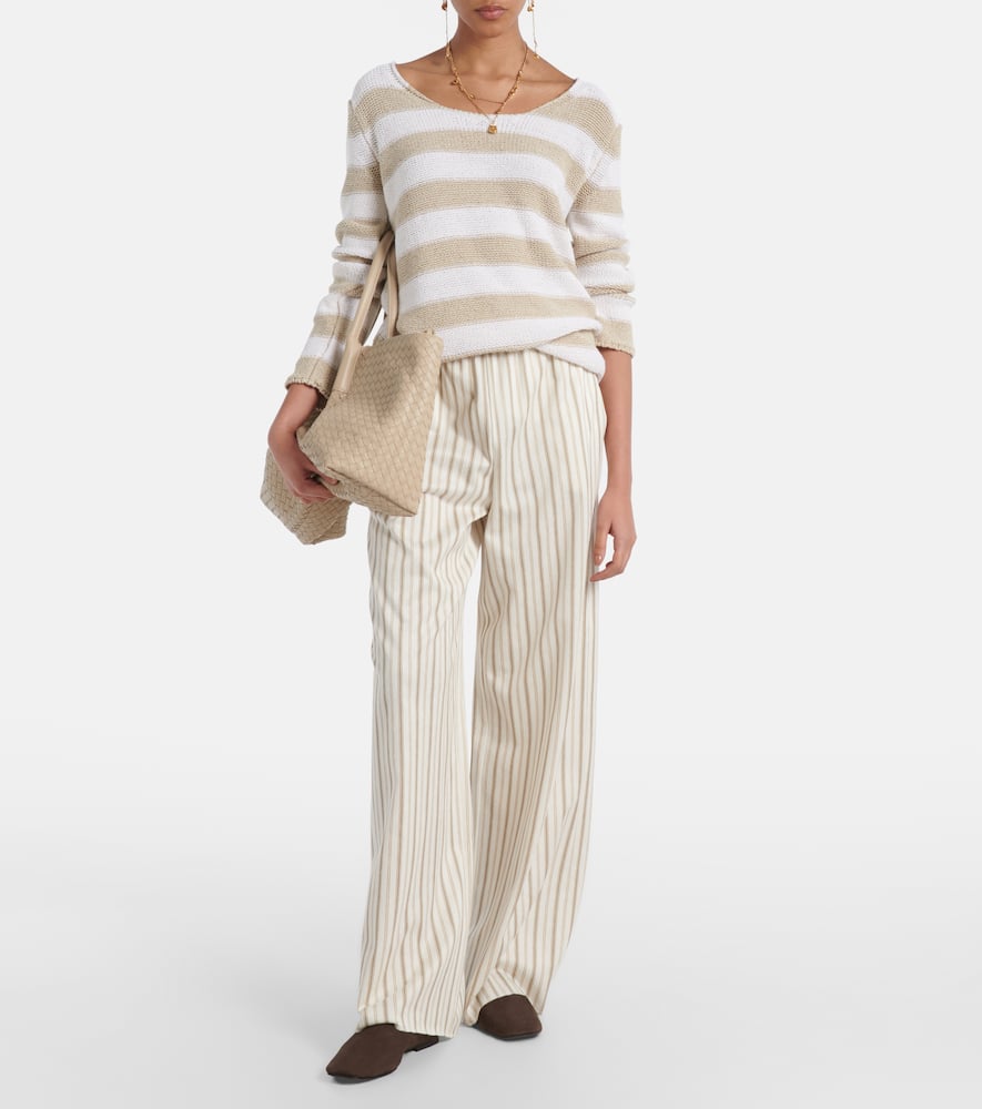 Max Mara Palazzi striped linen and cotton sweater