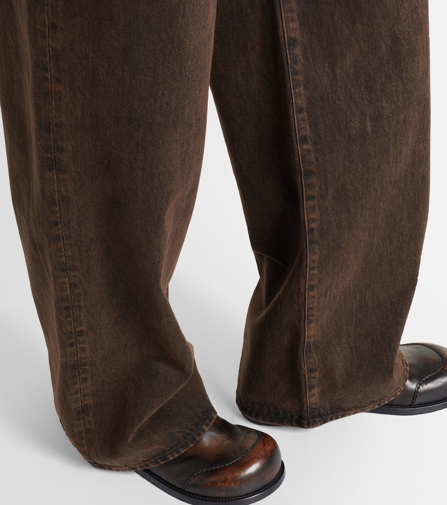 Collegiate high-rise wide-leg jeans