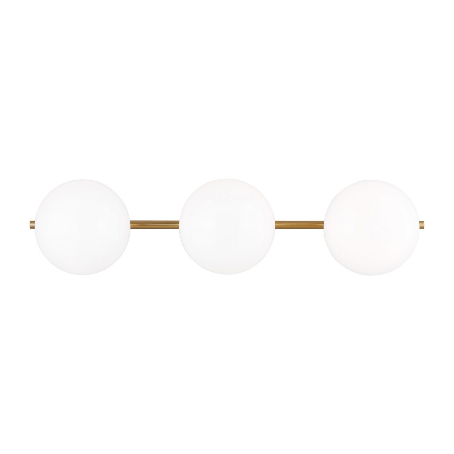 Visual Comfort Studio Lune 3-Light Bathroom Vanity Light in Burnished Brass by Ellen Degenere