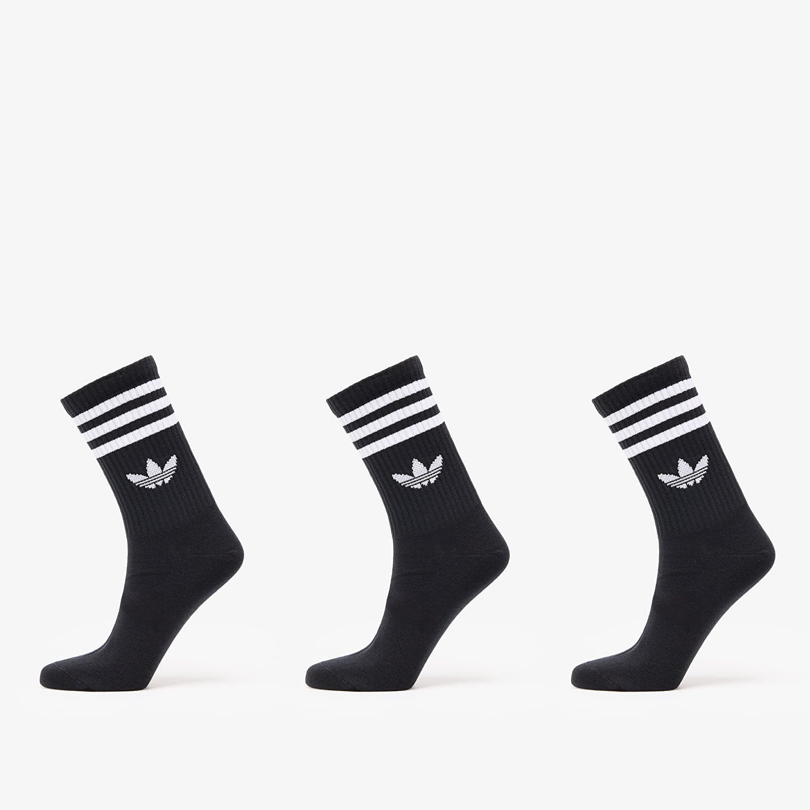 Adidas 3 Stripes Crew Sock 3-Pack Black/ Black/ Black
