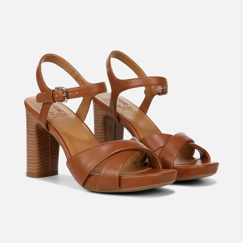 Morgan Dress Sandals, English Tea Faux Leather
