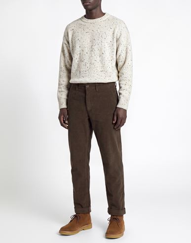 Man Pants Dark brown Size 34 Cotton, Viscose, Elastane