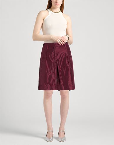 Malìparmi Woman Shorts & Bermuda Shorts Burgundy Size 2 Polyester