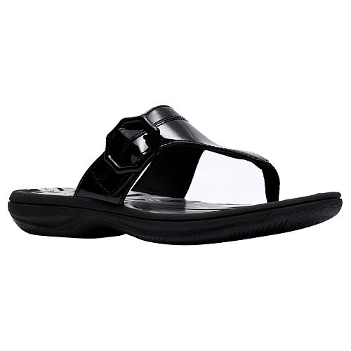 Cloudsteppers® Breeze Cove Toe Post Sandal - Black