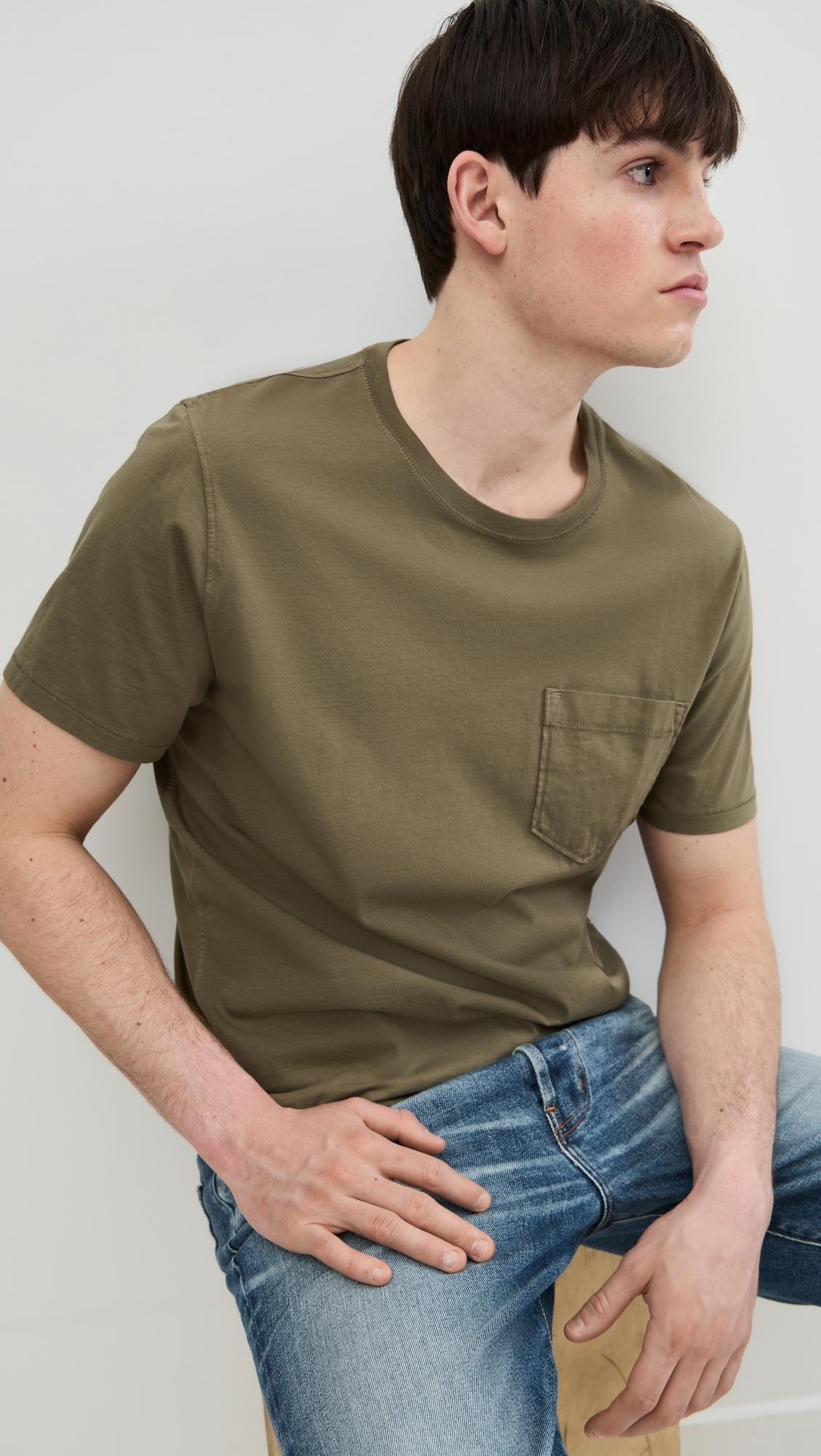 Billy Reid Washed Tee Moss