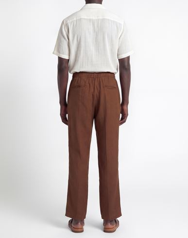 Man Pants Brown Size 36 Linen