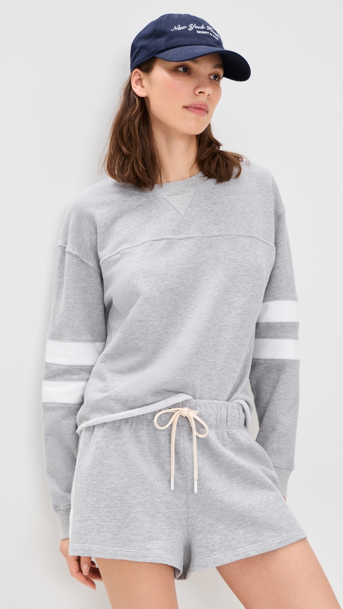 Varisty Sweatshirt Heather Grey Wh