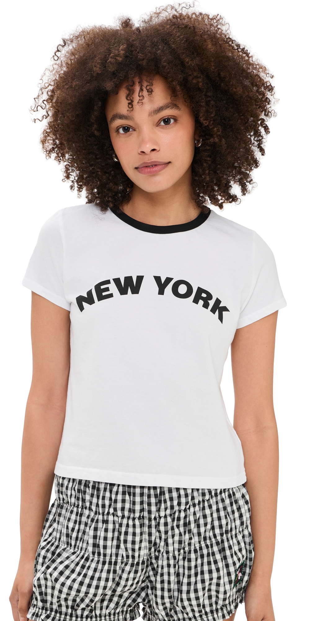 New York Ringer Tee White / Black