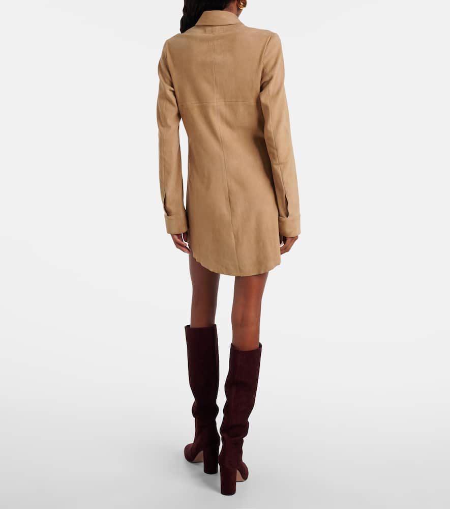 Geraldine suede shirt dress