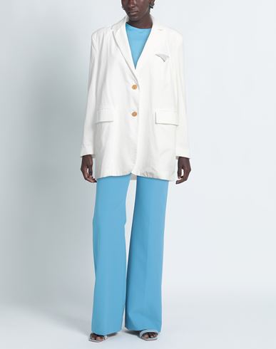 Woman Blazer White Size 4 Cotton