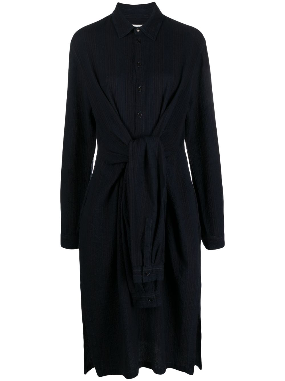 Spread-collar shirtdress - Blue