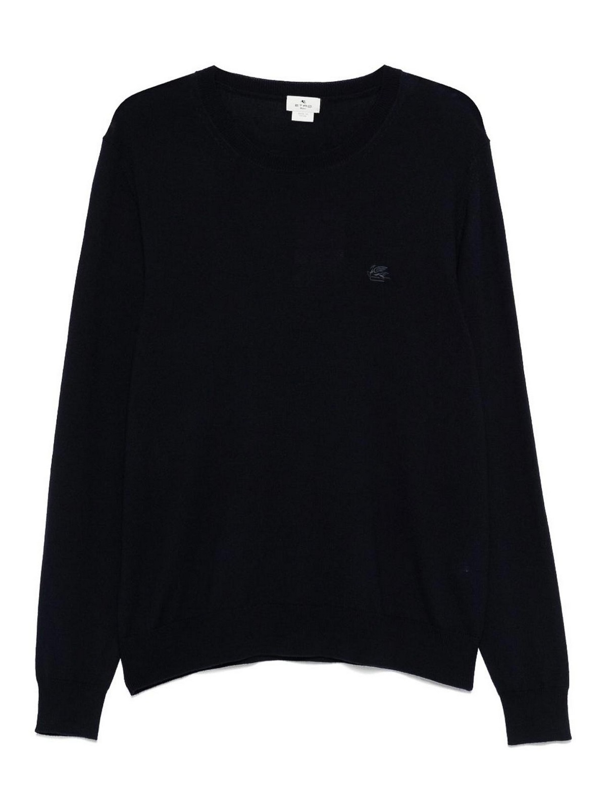 Crew Neck Sweater With Embroidered Logo