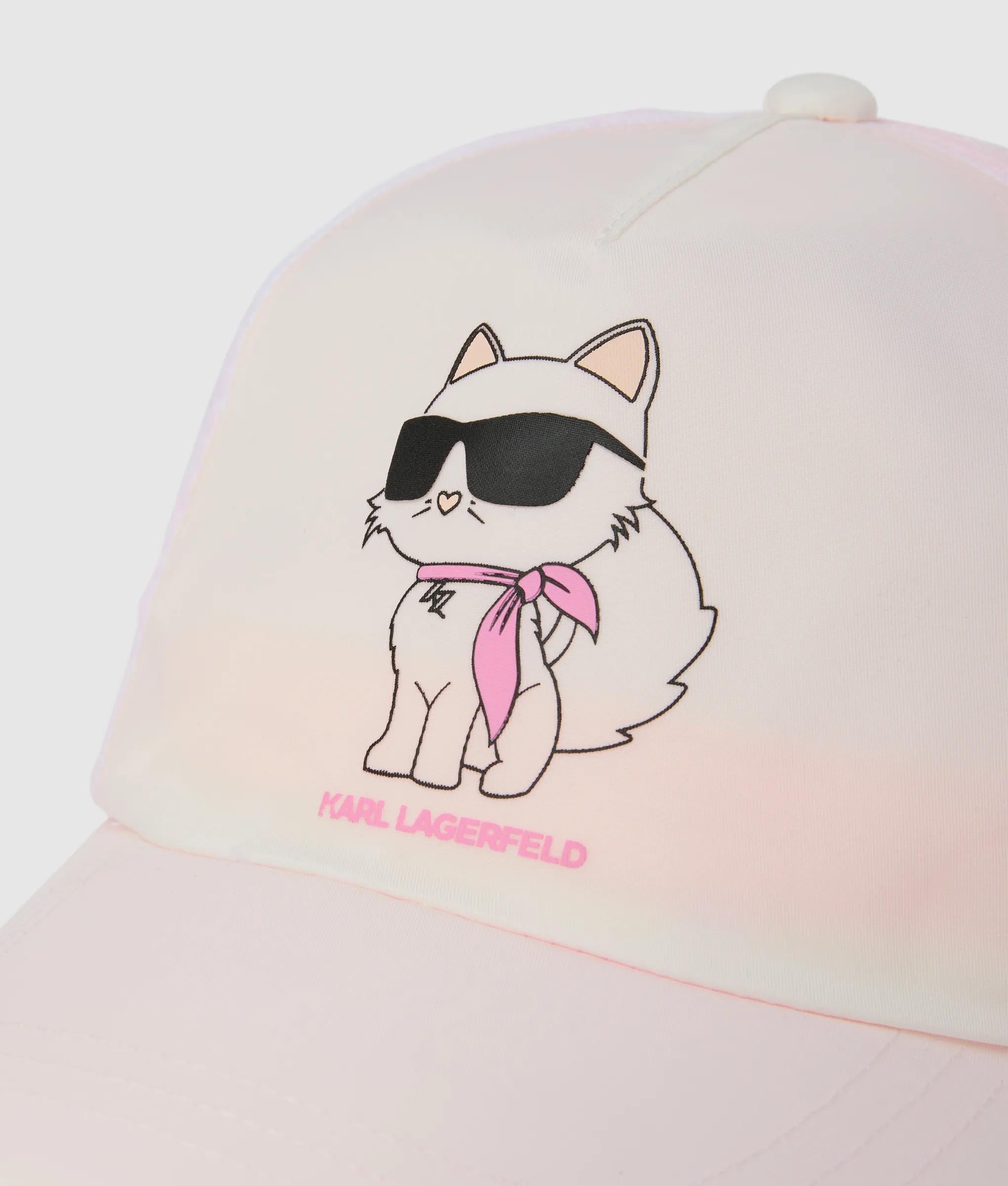 Karl Lagerfeld - Ikon Choupette Kappe Für Mädchen, Weiss/pink, Größe