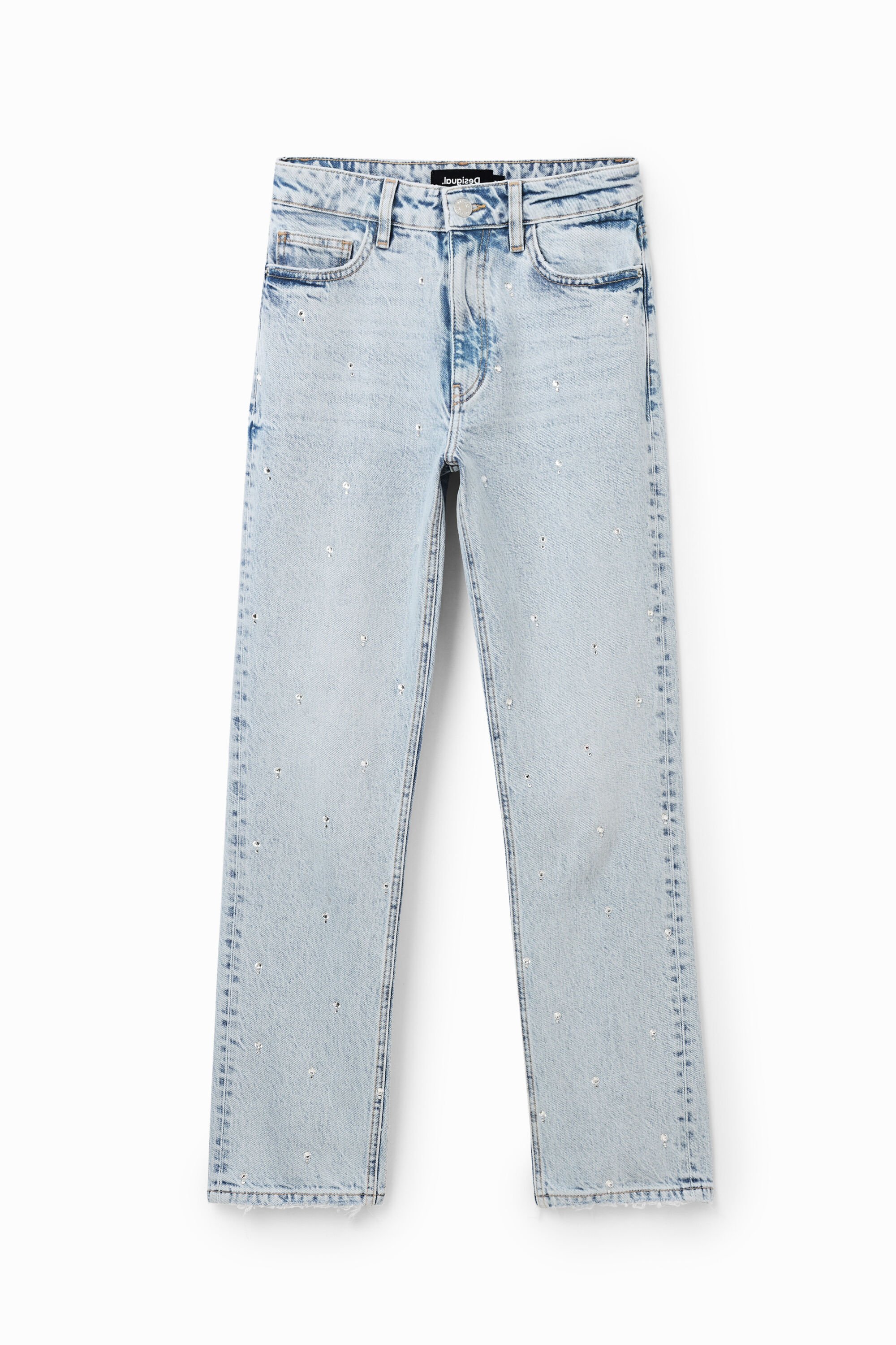 Rhinestone straight jean