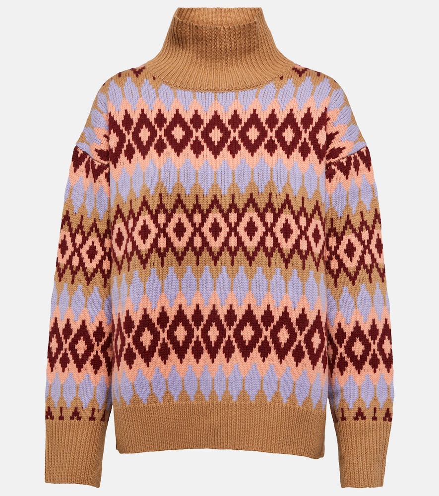 Jardin des Orangers Intarsia wool and cashmere turtleneck sweater