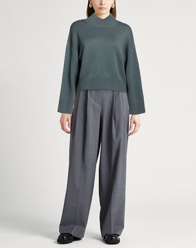 Woman Turtleneck Charcoal Size 10 Virgin Wool