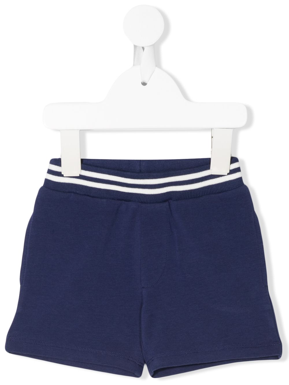 Striped waist track shorts - Blue