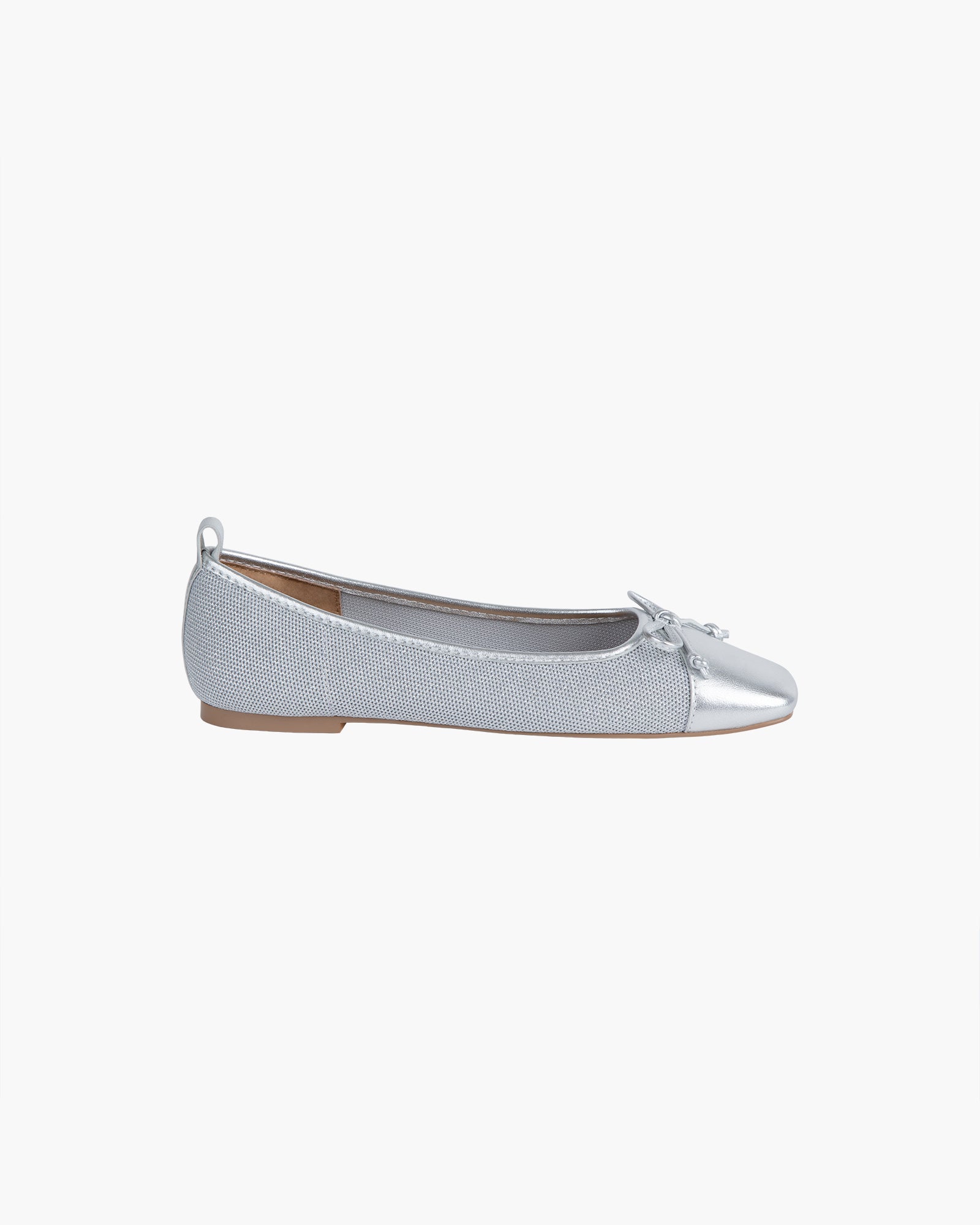Ballet Flat, for Women, Size 6, Silver