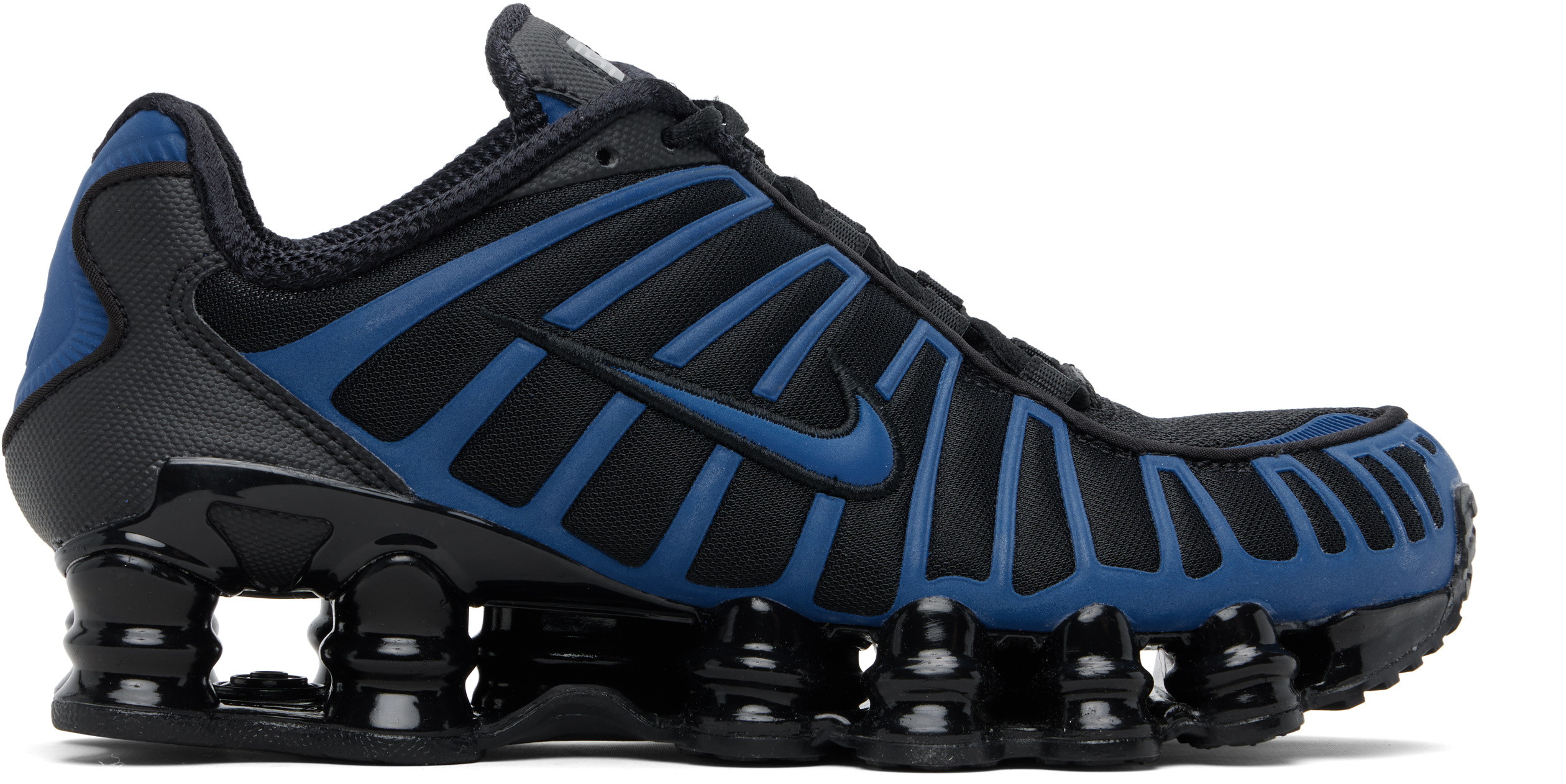 Black & Navy Shox TL Sneakers
