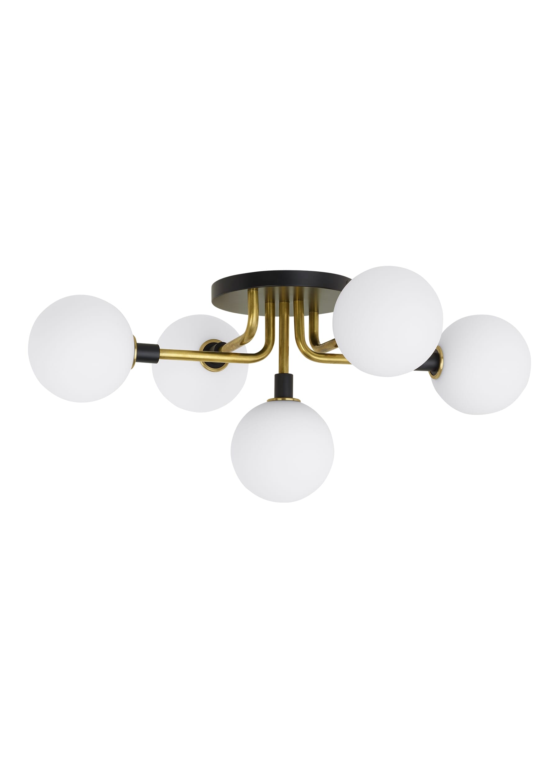 Viaggio 5-Light 3000K LED 22" Ceiling Light in Opal/Bra
