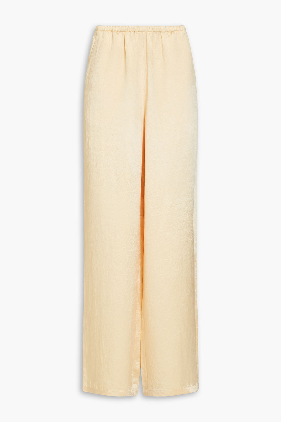Satin-twill wide-leg pants