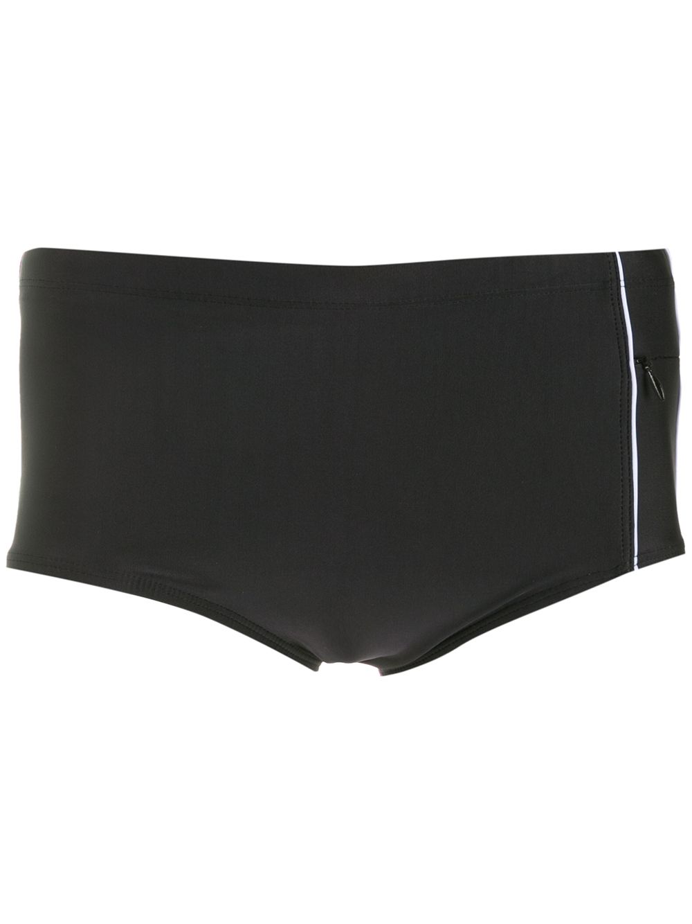 Logo patch swim shorts - Black