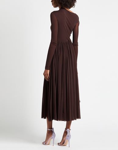 Woman Midi dress Brown Size 4 Polyamide
