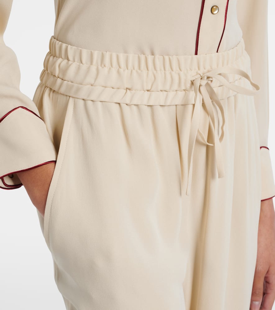 Honie straight-leg crêpe pants