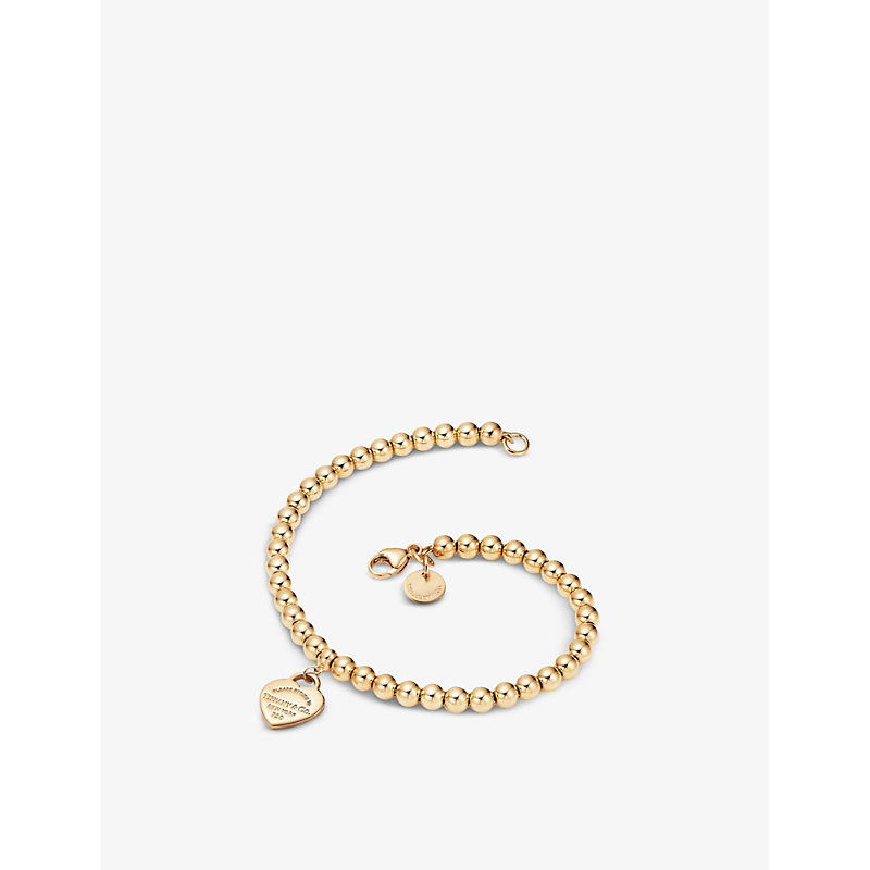 Womens 18ct Gold Return to Tiffany™ Extra Small 18ct Yellow Gold Beaded Bracelet