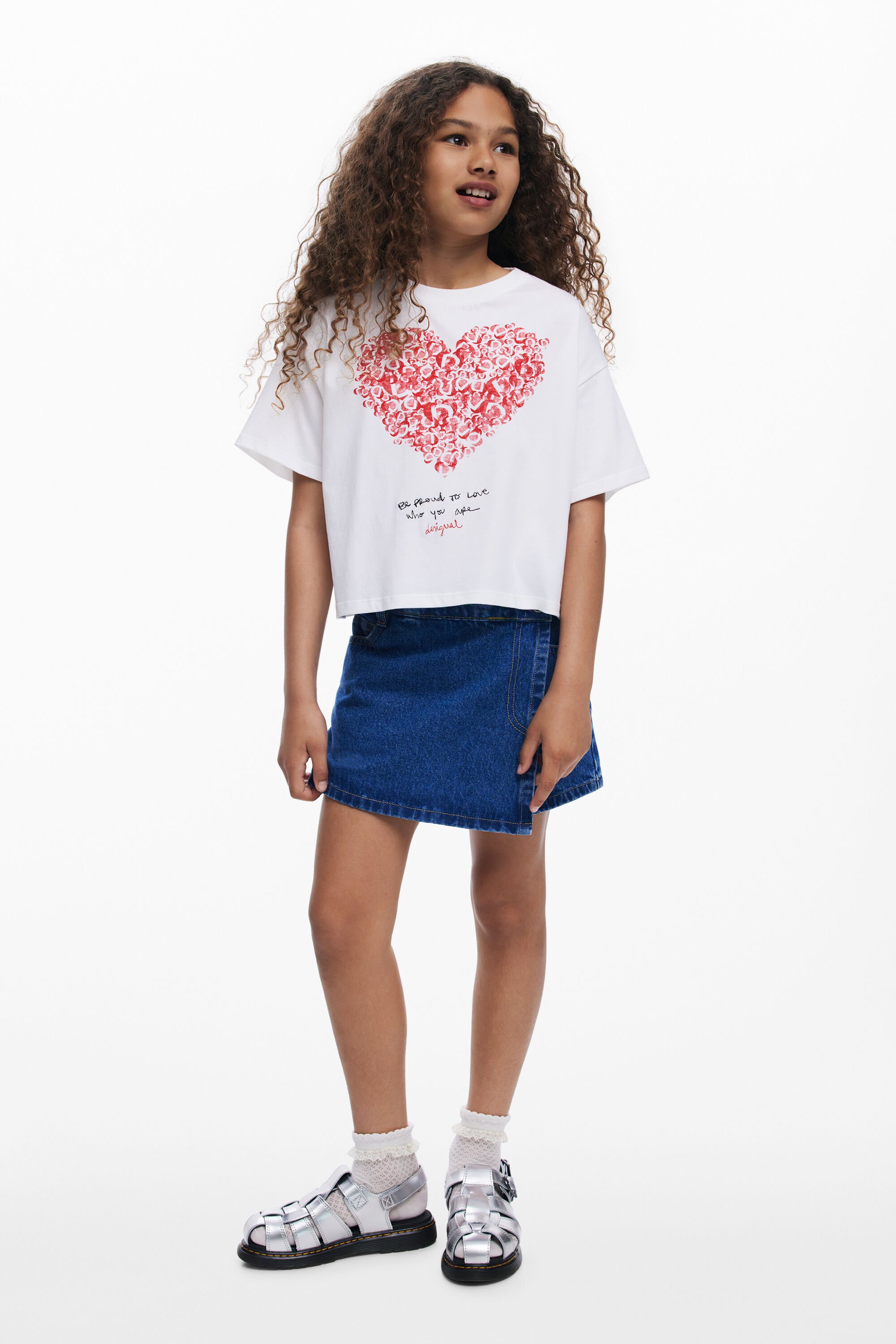 Denim skort