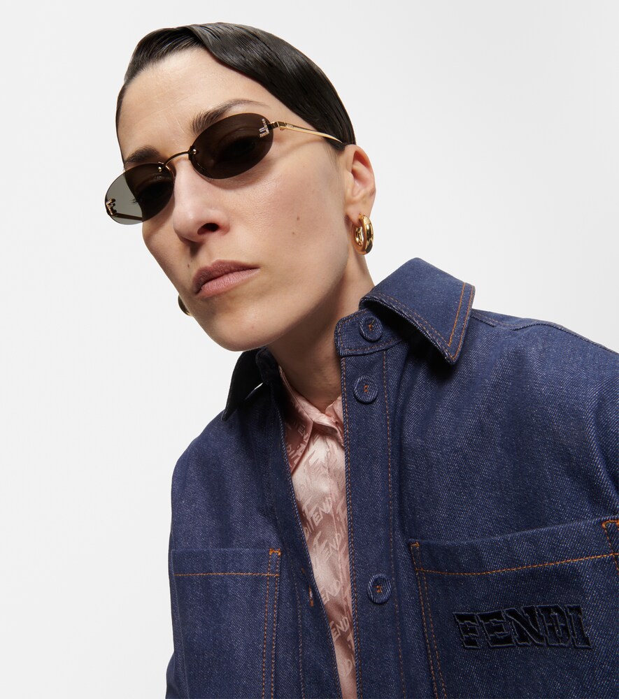 First embellished oval sunglasses