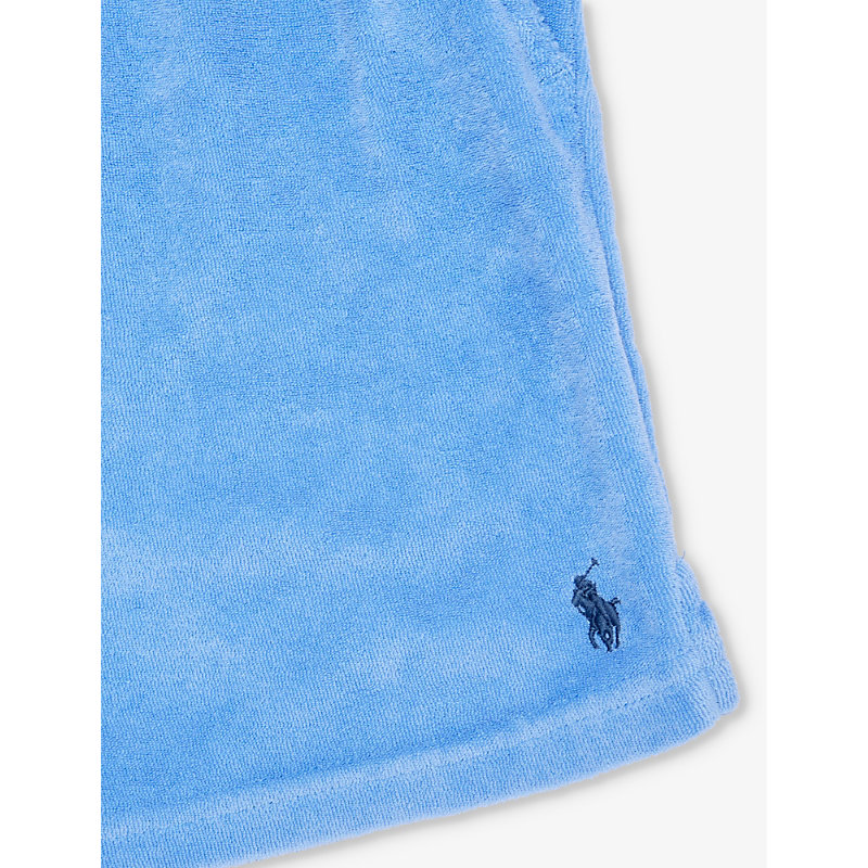 Boys Hrb Is Blu Kids Boys' Logo-embroidered Towelling Cotton-blend Shorts M