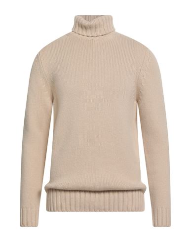 Man Turtleneck Beige Size 38 Cashmere