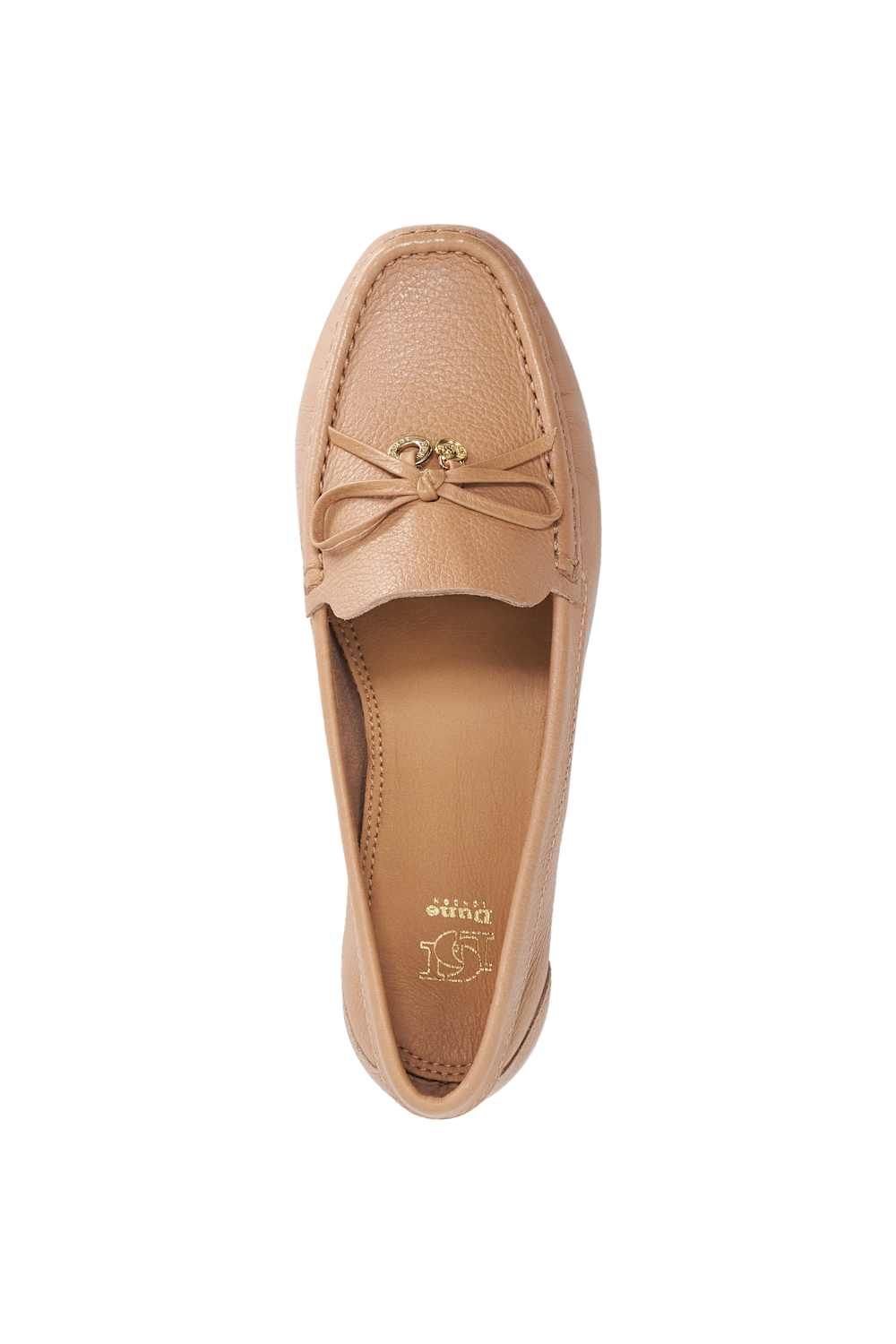 Dune London Women's Wide Fit 'Grip' Leather Loafers in White