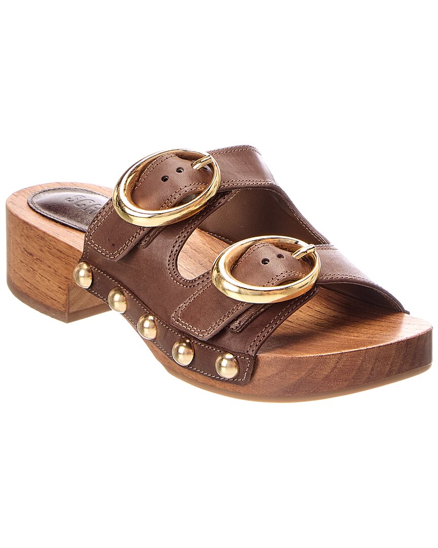 Juno Mid Block Leather Sandal
