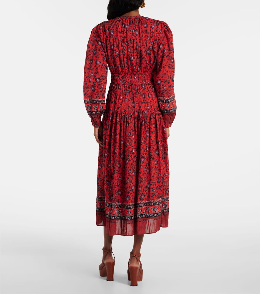 Ulla Johnson Mona floral cotton-blend midi dress