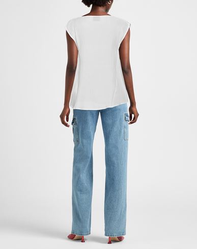 Alpha Studio Woman Top White Size 2 Tencel, Polyester