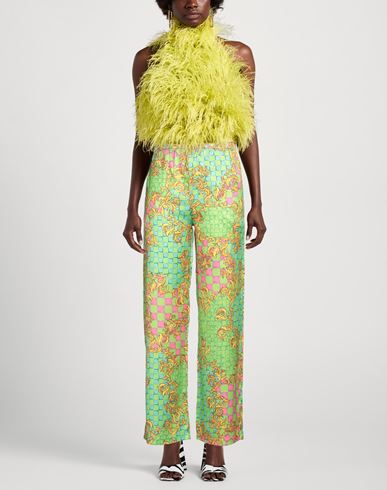 Z. o.e. Zone Of Embroidered Woman Pants Lime green Size M Polyester