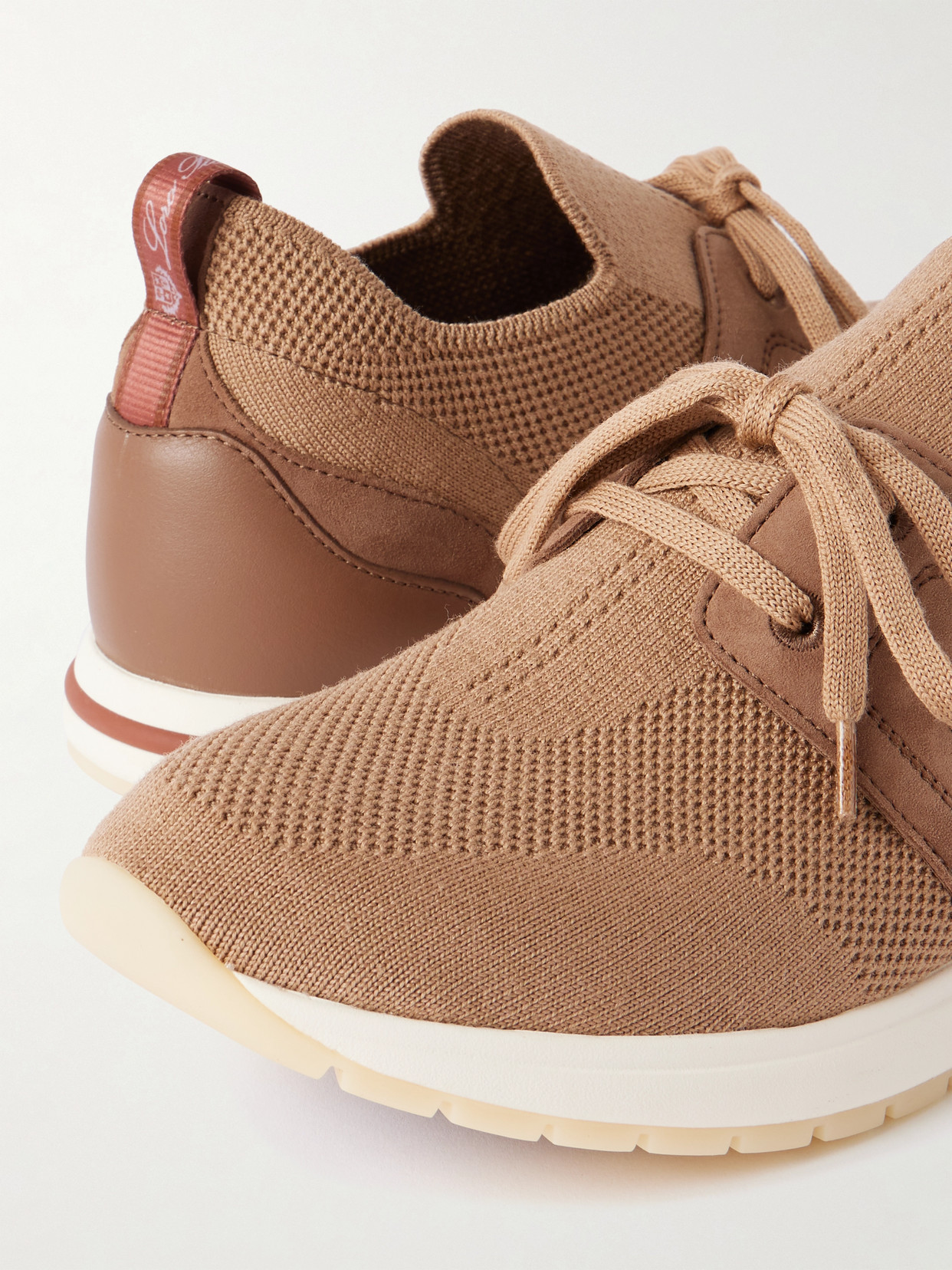 360 Lp Flexy Walk Suede And Leather-trimmed Wool Sneakers - Beige