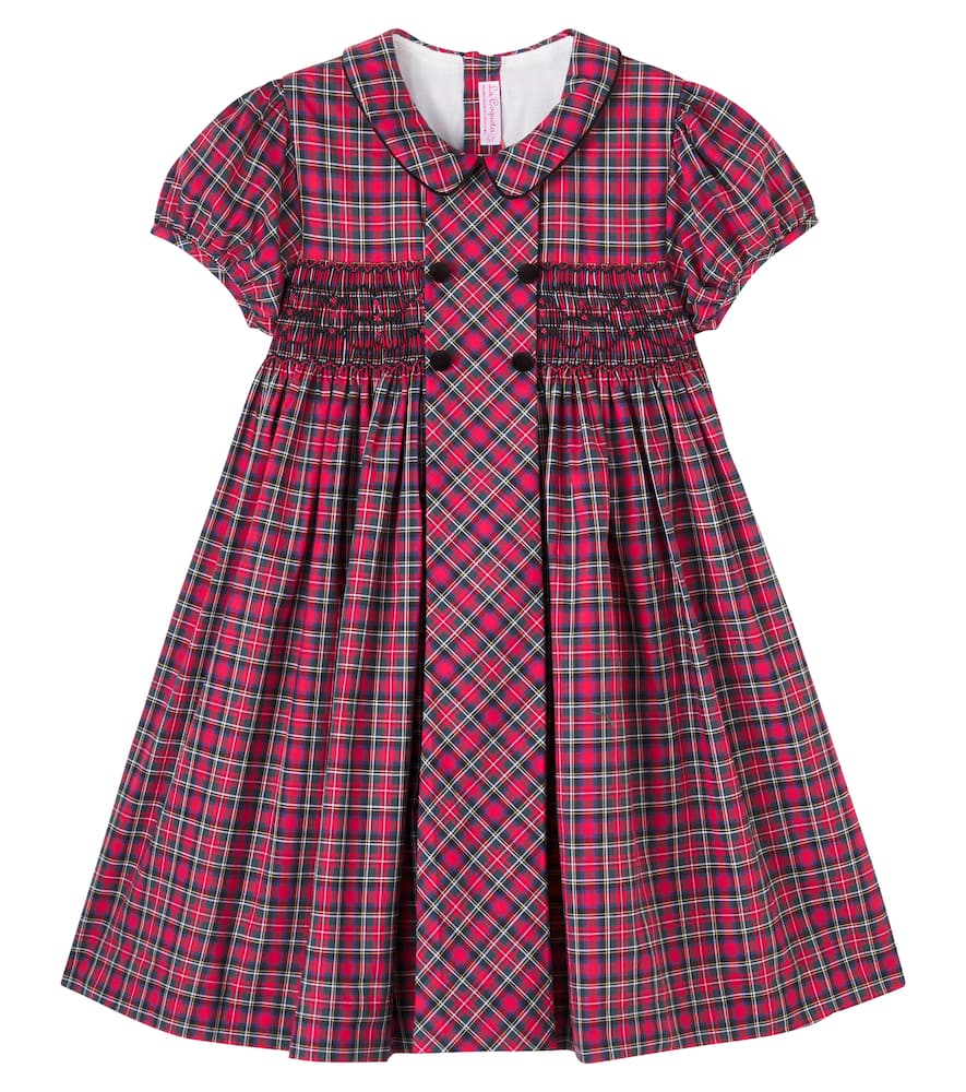 Arcadia plaid smocked cotton dress