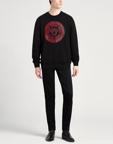 Man Sweatshirt Black Size XL Cotton