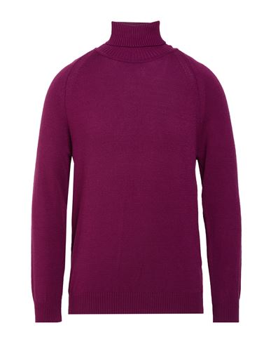 Man Turtleneck Plum Size L Viscose