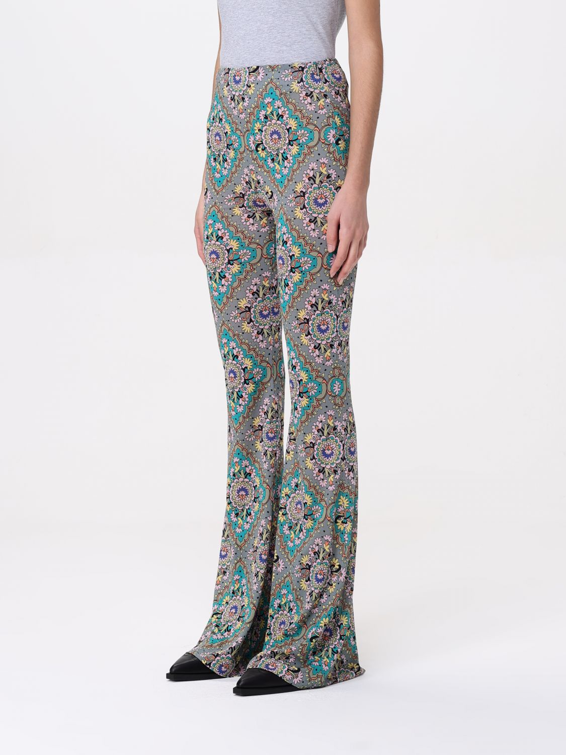 Floral-print trousers - Grey