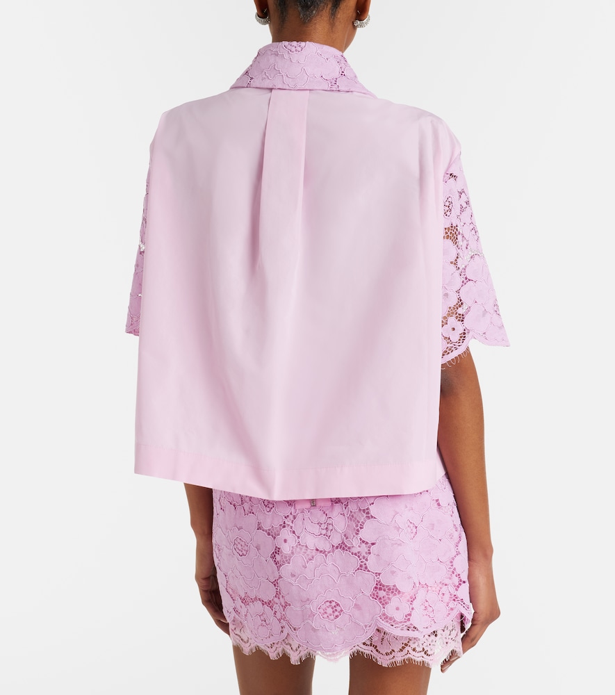 Cotton-blend lace shirt