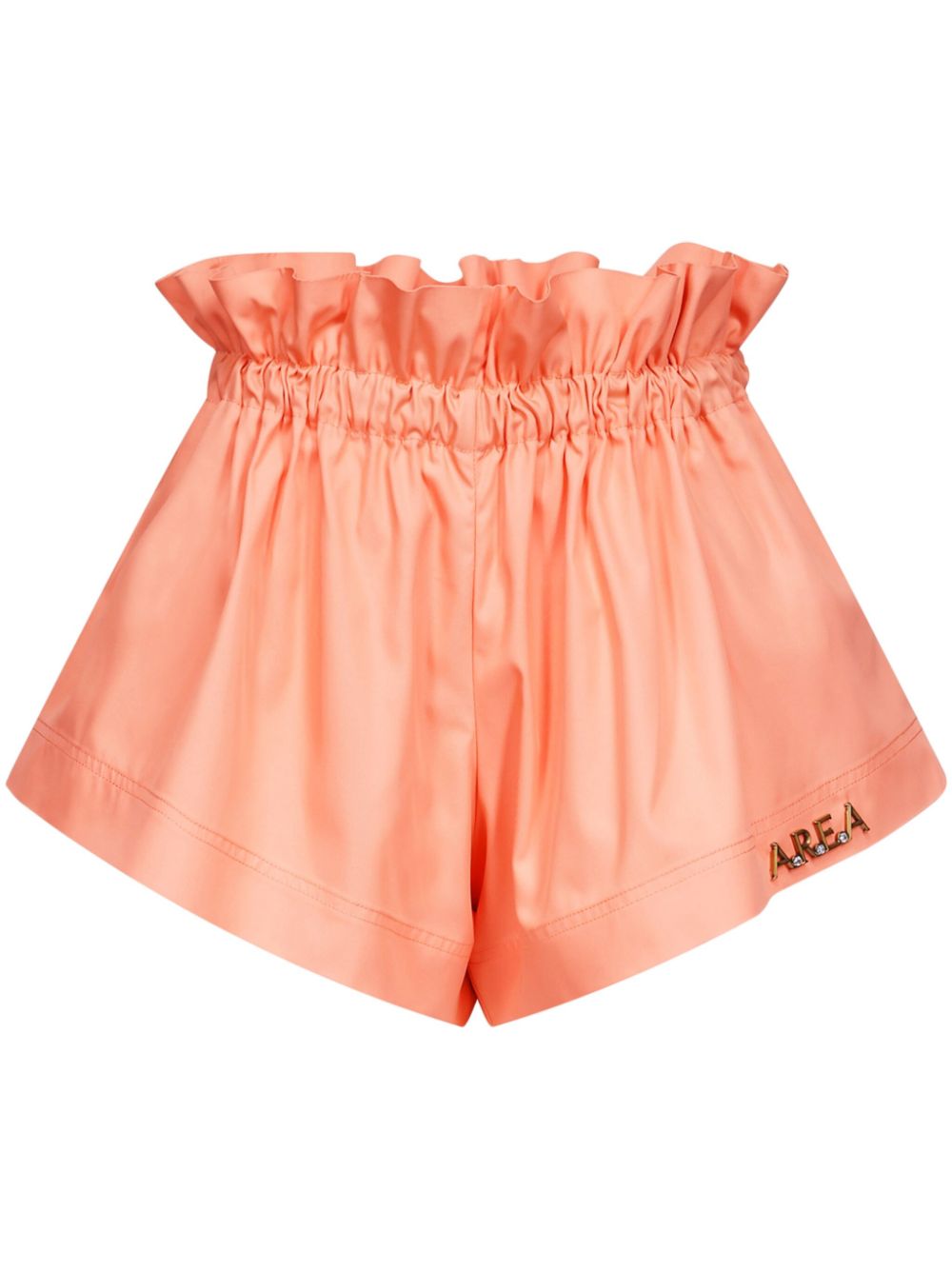 Ruffled-waist track shorts - Pink
