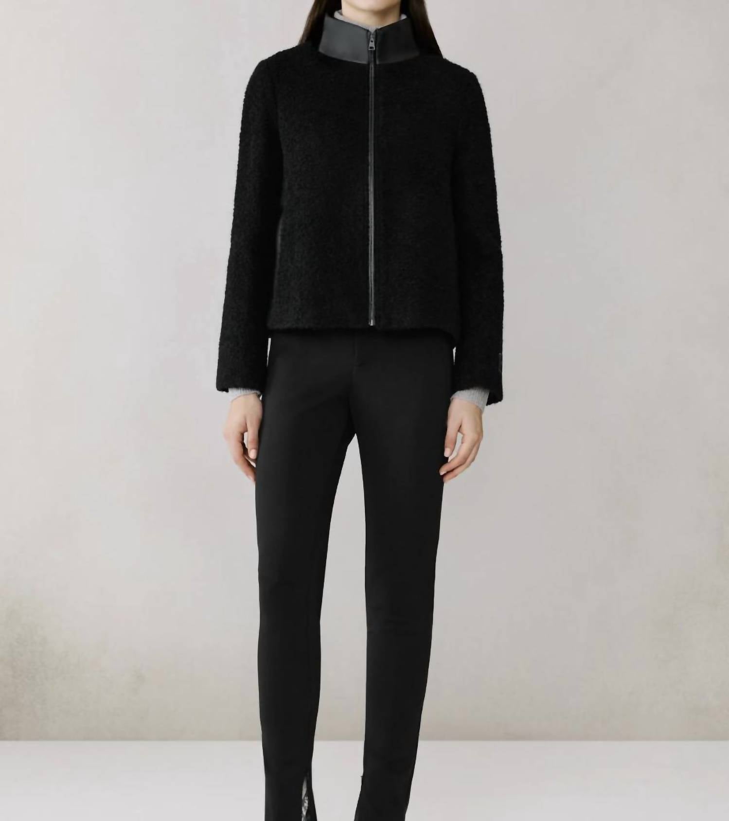 Ladies Wool Jacket In Black