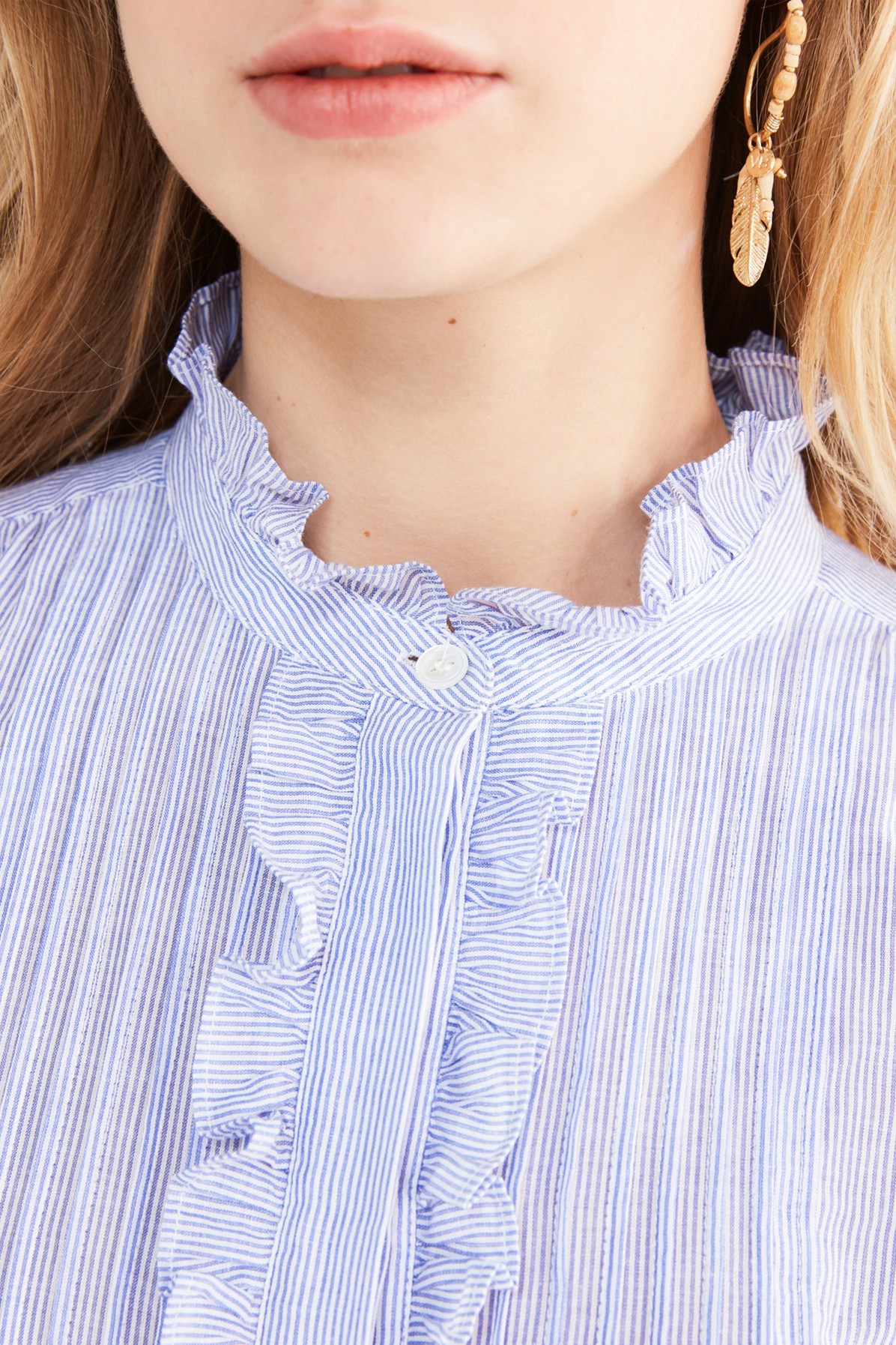 Cotton striped Nicolas blouse