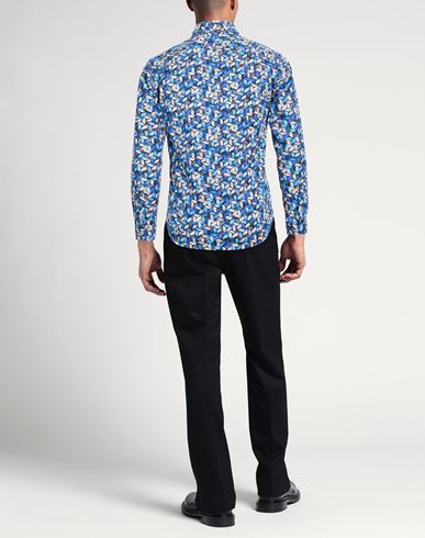Man Shirt Midnight blue Size 17 Cotton, Elastane